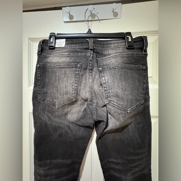 Mango brand distressed light black skinny cropped raw hem jeans. Size 8. NWT - Picture 6 of 16